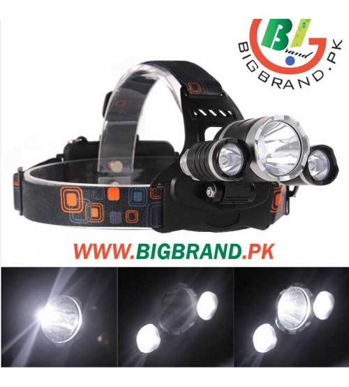 3 LED 4 Modes Rechargeable Headlight Head Lamp